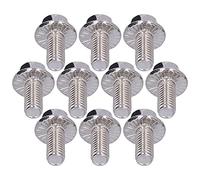 Wakects 10 Pernos de Cabeza Hexagonal con Brida de Acero Inoxidable 304 Pernos Hexagonales M5 X 10 Mm a 40 Mm Tornillos de Brida Hexagonal Exterior Pasivados para Ensamblaje de Maquinaria Uso en