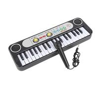 Wakects 37 Teclado Teclado Electrónico de Piano, Instrumentos Musicales Piano para Niños con Micrófono 3 Tonos 8 Ritmos 24 Demos para Niños Cantando Juegos
