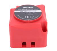 Wakects Aislador de BateríA Dual de 12 V 24 V, relé Inteligente Sensible Al Voltaje ABS, Carga Automática IP67 de 140 A, Uso de Baja Energía para Coche, RV, Barco, Marino, ATV, UTV, Camión (rojo)