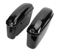 Wakects Alforjas Rígidas para Motocicleta, par de ABS con Cerradura de 22 L | Caja Lateral para Motocicleta, Carcasa de ABS, Montaje Trasero Izquierdo Derecho, Reemplazo de Cruiser, Kit de Soporte,