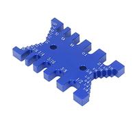 Wakects Aluminum Dovetail Jig Dovetail Jig Tenon Caliper Template Imperial Scale CNC Machined Accurate Mortise Joint Control with 2 Scales for Woodworking (BLUE)