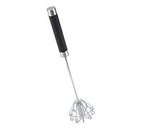 Wakects Batidor Manual Batidora de Huevo para Batidora de Acero Inoxidable de Acero Inoxidable Batidor de Empuje Giratorio Fácil de Usar Duradero con un Cómodo de Plástico para el Comedor de la