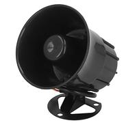 Wakects Bocina de Sirena Sirena de Alarma de Plástico ABS 10 a 28 V Bocina de Alarma con Cable 120 DB 4 Modos Volumen Ajustable Reproducción de MP3 para Escuela, Centro Comercial, Piscina, Parque,