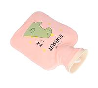 Wakects Bolsa de Agua Caliente de Peluche 500ml, Bola de Agua Caliente con Manta de Felpa Suave, Diseño de Dibujos Animados, Rosa, para Niños y Adultos