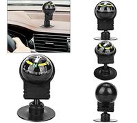 Wakects Brújula de Bola Guía para Automóvil de 2 Piezas, Herramienta de Navegación para Exteriores con Ventosa ABS, Buscador de Dirección Liviano de 6x3x3 Cm para Tablero de Automóvil, Senderismo,