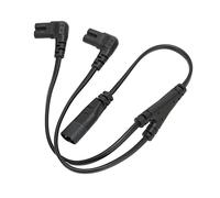 Wakects Cable Divisor de Alimentación IEC320 C8 A C7 Dual, Cable de Alimentación de CA de 1 Entrada y 2 Salidas Macho A Hembra con Cubierta de PVC para Monitor LCD, Lámpara de