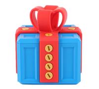 Wakects Caja de Regalo Molesta, Contenedor de Almacenamiento de Regalo Novedoso Impreso en 3D, Perfecto para Bromas y Chistes, Caja de 8x8x8cm para Cumpleaños o Días Festivos (Azul rojo)
