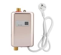 Wakects Calentador de agua, pantalla digital, 3800 W, mini electrónico, calentador de agua eléctrico 220 V, para cocina y baño, temperatura máxima 55 ° C (rojo)