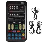 Wakects Cambiador de Voz Portátil, 8 Efectos de Voz 8 Modos de Sonido Disguiser de Voces Modificador de Sonido con Luces LED de Ajuste Fino para Juegos de PC y Teléfonos Móviles