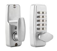 Wakects Cerradura Digital de Puerta sin Llave, Código de Seguridad Impermeable, Combinación de 2 a 8 Dígitos, con Cerrojo de Mortaja y Placa Trasera