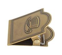 Wakects Clip Sujetapapeles de Latón, Clip para Libros y Cuadernos, Vintage Decorativo Fuerte Sujeción con Patrón Grabado y Crestas Arqueadas, Agujero Pequeño para Diario, Cuaderno, Papel (Tipo 3)