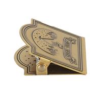 Wakects Clip Sujetapapeles de Latón, Clip para Libros y Cuadernos, Vintage Decorativo Fuerte Sujeción con Patrón Grabado y Crestas Arqueadas, Agujero Pequeño para Diario, Cuaderno, Papel (Tipo 2)