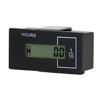 Wakects Contador de Horas para Excavadora, Temporizador Remoto Electrónico LCD ABS, CC de 12 a 36 V, Precisión de 0,01 H, Memoria Integrada, Modos de Sincronización Duales, para Cargadores,