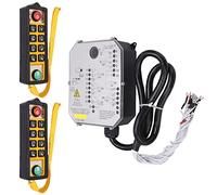 Wakects Control Remoto Industrial, Controlador de Grúa ABS 800MHz 10 Botones Indicador de Encendido LED, Cable de Cobre con Terminal en Forma de U para Polipasto Transportador Bomba de Concreto (ABS)
