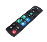 Wakects Control Remoto TV, Mando a Distancia Universal Botones Grandes Sin Emparejamiento, 2 Pilas AAA Teclas de Confirmación Retorno Táctil para TV