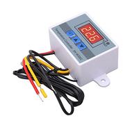Wakects Controlador de Temperatura Digital ABS Interruptor de Termostato Digital 10A con Sonda Impermeable de 1 M Precisión de 14 a 230F 0.1C para Incubadoras Sistemas de CA y Paneles de Control