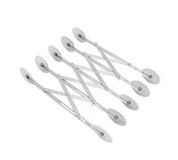 Wakects Cortador de Pizza Cortador de Masa 5 Ruedas Ajustable Acero Inoxidable Dispositivo de Bloqueo Expandible Fácil de Limpiar para Brownies Pasteles Masa Pizzas Galletas