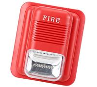 Wakects Detector de Humo, Sonido de Alarma de Incendio y Sirena de Luz con 3 Tonos, 105dB, 6 LED, Detectores de Incendios para el Hogar, DC12V/24 V, para Escapar del Fuego