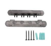 Wakects Estante para Tacos de Billar, 4 Ranuras, Soporte para Tacos de Billar de Madera Maciza Montado en la Pared con Acabado Cepillado para Sala de Juegos o Juegos de de Club,