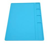 Wakects Estera de Soldadura, Almohadilla de Reparación de Silicona, Alfombrilla de Trabajo con Báscula y Bandejas de Piezas, Alfombrilla de Reparación Electrónica Antiestática Resistente Al Calor