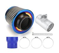 Wakects Filtro de Entrada de Aire Frío Kit de Filtro de Inducción de Entrada de Aire de Plástico Metálico para 1.6 1.8 .8T Mejora la Respuesta del Acelerador Admite Montaje MAF Fácil Instalación