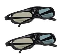Wakects Gafas 3D DLP Link 2 Unidades 144Hz Obturador Activo Lente LCD | Material de PC, Visualización de Cine en Casa, Compatible con DLP Link, Batería de Litio Incorporada, Diseño
