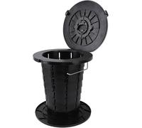 Wakects Inodoro Portátil, Inodoro Plegable para Acampar, Orinal Portátil de Plástico, Altura Ajustable, Inodoro para Exteriores, Inodoro Retráctil para Automóvil con Bolsas de Basura