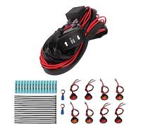 Wakects Interruptor Basculante de Señal de Giro UTV, Kit de Luz de Señal de Giro ABS con Arnés Plug and Play de 12 V, relé Intermitente de Luces Delanteras Traseras para UTV ATV Legal en la Calle