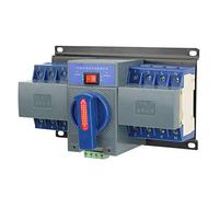 Wakects Interruptor de transferencia automático 4P, doble corriente, interruptor de transferencia automático, 63 A, 400 V, con protección de bloqueo electromecánico