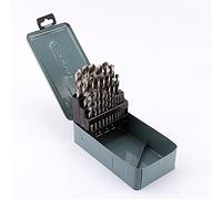 Wakects Juego de 25 Brocas Helicoidales HSS, Acero de Alta Velocidad Recubiertas, 1mm a 13mm, Métricas con Vástago Helicoidal