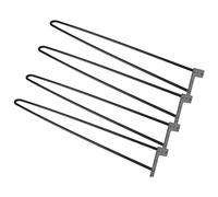 Wakects Juego de 4 Patas de Muebles de Hierro Negro para Escritorio, sillas, Patas de Mesa, alfileres para el Pelo, 2 Patas