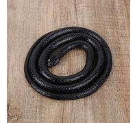 Wakects Juguete de Serpiente de Goma Suave, Serpiente Falsa Artificial de 125 Cm, Diseño de Simulación Negra, Material de Goma Flexible, Aspecto Realista, Juguete de Broma para Fiesta de Halloween,