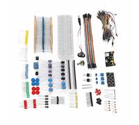 Wakects Kit de Componentes Electrónicos Starter Fun Surtido 830 Puntos de Conexión Breadboard Resistencia Condensador Módulo de Diodo para Placa de Desarrollo R3 Aprendizaje de