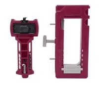 Wakects Kit de Instalación de Pestillo y Bisagra de Puerta Plantilla de Bisagra de Puerta de Plástico para Puertas de 1 3 8 Pulgadas o 1 3 4 Pulgadas Plantilla de Mortaja de Ajustable para Usuarios e