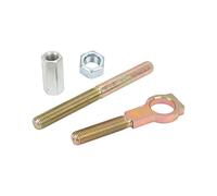 Wakects Kit de Varilla de Empuje del Cilindro Maestro, Varilla de Empuje Manual Ajustable, Ojal de 5/8 Pulgadas, Roscada de 7 a 7.5 Pulgadas, Cortada a 5 1/8 con