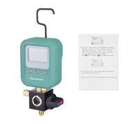Wakects Medidor de Colector Digital LCD Medidor de Colector único 0 a 6000 KPa Prueba de Presión de Vacío Plástico para Sistemas de Refrigerante HVAC AC R134A R410A R22 R32 Técnicos