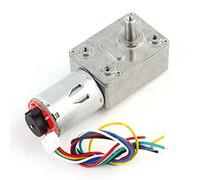 Wakects Motor de Engranaje 12V DC 40RPM Motor de Engranaje de Gusano Reversible de Torque Alto, Rendimiento Estable para Turbina Eléctrica, Cepillo de Carbono de Metales Preciosos, con Bloqueo de