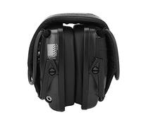Wakects Orejeras de Reducción de Ruido, Protectores Auditivos Plegables con Amplificación de Sonido Electrónica y Jack de Audio, Diadema Acolchada para Caza y Tiro (BLACK)