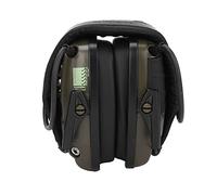 Wakects Orejeras de Reducción de Ruido, Protectores Auditivos Plegables con Amplificación de Sonido Electrónica y Jack de Audio, Diadema Acolchada para Caza y Tiro (GREEN)