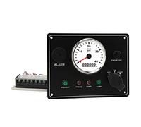 Wakects Panel de Instrumentos para Barcos Panel de Tacómetro Marino de Acero Inoxidable 316L de 0 a 4000 RPM Pantalla Retroiluminada IP67 con Alarmas de Temperatura de Aceite para Yates, Barcos, (#2)