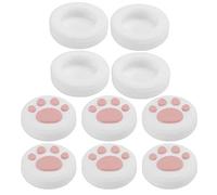 Wakects Pata de Gato, Tapa Basculante, Patrón de Pata de Gato, Tamaño Pequeño, Fuerte Resistencia Al Desgaste, Joystick de de para Niños para Home Lite (Fondo Blanco Garras Rosadas)