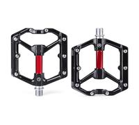 Wakects Pedales de Bicicleta de Aleación de Aluminio, Pedales Planos Ligeros con Reflectores y Pasadores Antideslizantes para Bicicletas de Montaña y de Carretera (Wakectsutxp1iao3q-1)