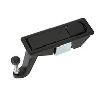Wakects Pestillo de Compresión, Pestillo de Palanca, de Liberación, Aleación de Zinc, No Bloqueable, Superficie de Puerta Lisa, Agarre Ergonómico Ancho con Mecanismo de Gatillo (BLACK)