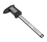 Wakects Pie de Rey Digital de Plástico, Calibrador Electrónico de Fibra de Carbono, 0-100 Mm, Pantalla LCD Grande, Deslizamiento Suave con Lectura Digital para Medición de Bricolaje y