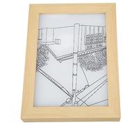Wakects Pintura Iluminada, Imagen de Luz LED de Madera Maciza con USB 3 Modos de Color Guía de Luz Acrílica Regulable, Decoración Artística de Pared para Dormitorio, Sala de Estar, Mesita de Noche
