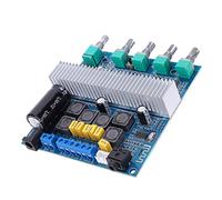 Wakects Placa Amplificadora de Potencia con Módulo Amplificador de Audio TPA3116D2 2.1 Canales 2 X 50 W Más 100 W CC 12 a 24 V Bluetooth 5.0 AUX para Subwoofer Home Car Audio Usuarios de Bricolaje
