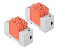 Wakects Protector SPD contra Sobretensiones, Protector de Sobretensión AC, 2P 420V RMU1 C60 Ventana Visual Carcasa de PC Retardante de Llama con Instalación en Riel para Disyuntor de Hogar (Imáx: