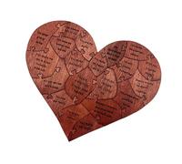 Wakects Puzzle de Corazón de Madera, Material de Abedul con 20 Expresiones de Amor para San Valentín o Aniversario