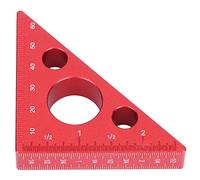 Wakects Regla Triangular de Aleación de Aluminio, Escamas de Métricas y Pulgadas Claras, Diseño Suave, Medición de Altura Fácil, Uso Versátil, para Constructores de Viviendas, Carpinteros y Artistas