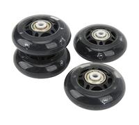 Wakects Ruedas para Patines, Paquete de 4 Ruedas de Goma PU de 63 Mm con Luces LED para Patinaje Nocturno, Agarre Fuerte, Absorción de Impactos, Ultra Silenciosas, Aptas para Patines en